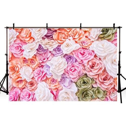 DAWNKNOW Flower Vinyl Photography Background For Pinkish Purple Flower Shoot Backdrop For Wedding Photo Studio lv1680