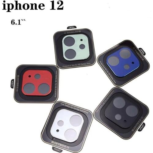 Colourful Protective Glass Film Tempered Glass On For iPhone 12 Pro Back Cover Camera Lens Screen Protector For 12Mini