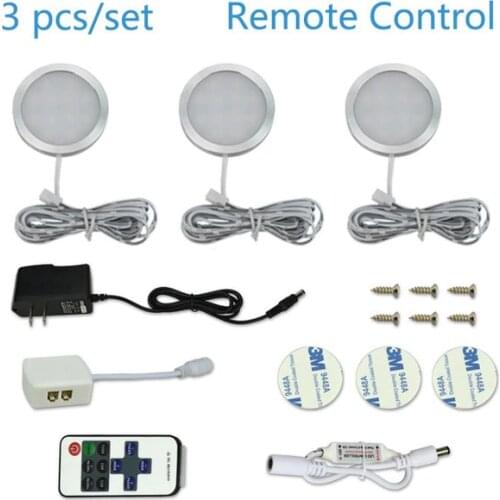 3/4/6/8PCs/set 12V Under Cabinet Light Wireless Downlight Spotlights Kitchen Cabinets Cupboard Light Stair Lights LED Lighting