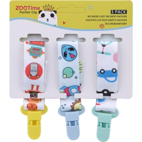 3pcs/Set Anti-out Clip Holder Buckle Newborn Pacifier Chain Baby Dummy Pacifier Soother Nipple Chain Clip
