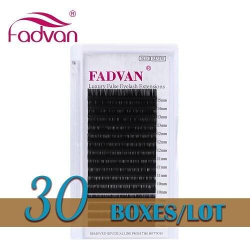 30 Boxes 16 Lines Fake Eyelash Extension Wholesale Supplier Classic Individual Lashes Tray Faux Mink Eyelashes for Grafting