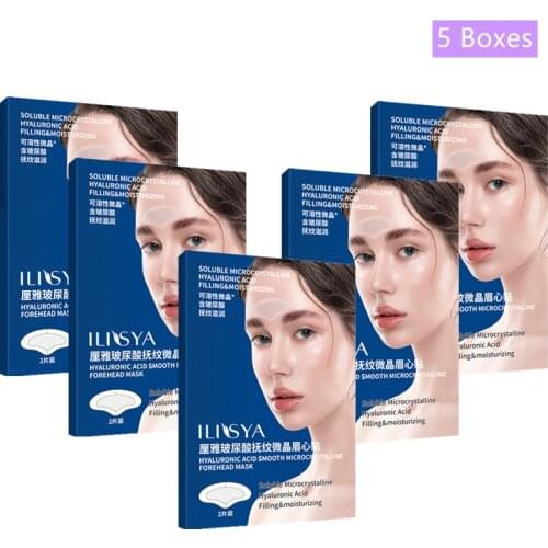 5 Boxes-Micro Needle Forehead Anti-Wrinkle Patches Hyaluronic Acid Anti-Aging Frown Lines Treatment Forehead Line Removal