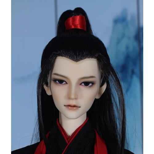 BJd Doll Wig The Untamed Wei Wuxian Xiaozhan High end 1/3 bjd wig big male doll similar hair long Chinese ancient accessories