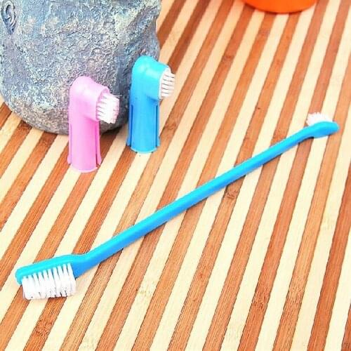 Pet Toothbrush Dog Brush Addition Bad Breath Tartar Teeth Care Dog Cat Cleaning Supplies