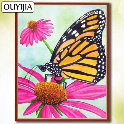 OUYIJIA Animals Bird Butterfly Flowers 5D DIY Diamond Painting Full Square Picture Of Rhinestones Embroidery Sale Diamond Mosaic