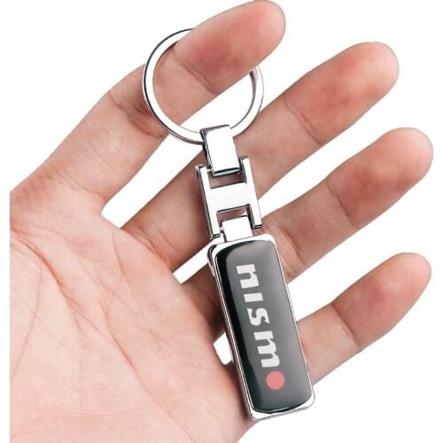 Car Styling 3D Metal Epoxy Nismo Emblem Keyring Keychain For Nissan Qashqai Almera Juke Tiida Key Ring Chain Accessories