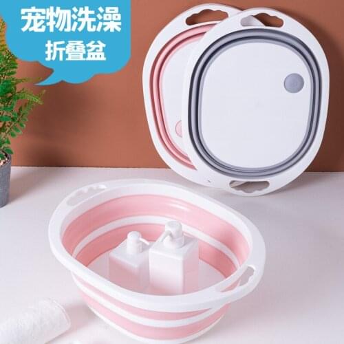 Pet Pool Pet Bath Basin Folding and Drainage Bath Pool for Small Dogs and Cats Teddy Dog Bath Basin for Pet Store