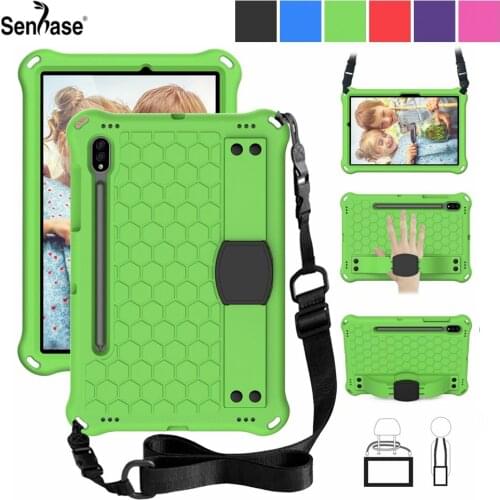 For Samsung Galaxy Tab S7 11 inch 2020 SM-T870 SM-T875 Case EVA Kids Safe Foam Shockproof Shoulder Hand Strap Stand Tablet Cover