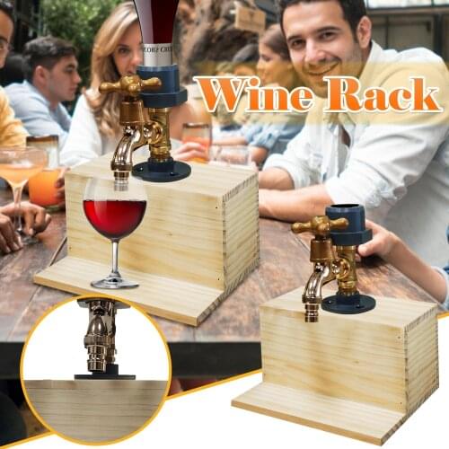 Whiskey Wood Dispenser Red Wine Rack Party Dinners Bars Fathers Day Liquor Alcohol Whiskey Wood Dispenser Faucet Dispenser