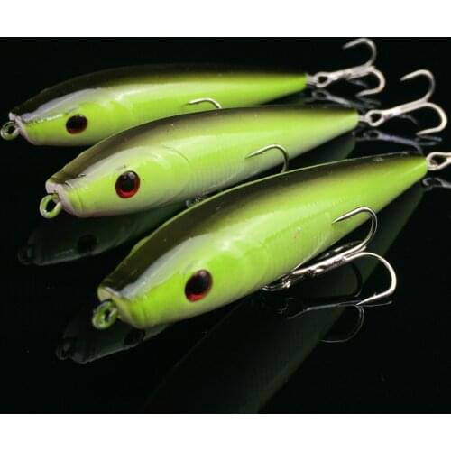 FANTU Long Shot Fishing Lures Hard Bait 10g/9cm ABS Pencil Hard Baits Aritificial 3D Fish Eyes Fishing Tackle 3pcs
