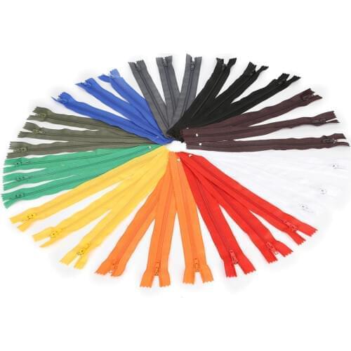 High Quality 30pcs/lot 20cm Length Multi-colored Nylon Coil Zippers Tailor Garment Sewing Handcraft DIY Materials Accessories