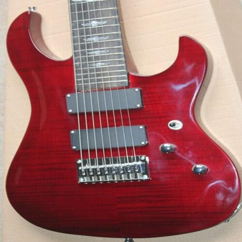 8 string classic tiger electric guitar, silver hardware, free transportation, customizable