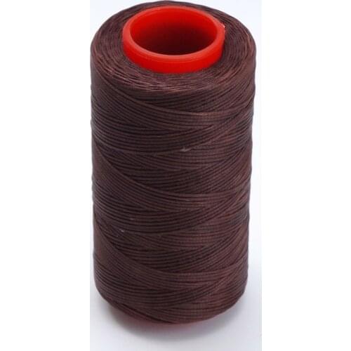 Coke Brown 250 Meter 1mm Flat Waxed Wax Thread Cord Sewing Craft for DIY Leather Hand Stitching 20