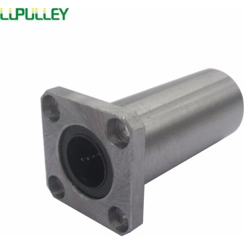 LUPULLEY 1PC LMK6LUU 6mm Long Type Flange Square Linear Motion Bearing 6/8/10/12/13/16/20mm LMK8/10/12/13/16/20LUU for CNC