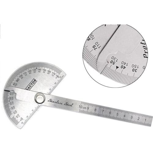 10cm 15cm 20cm multifunction stainless steel roundhead angle ruler mathematics measuring tool Measuring angle ruler