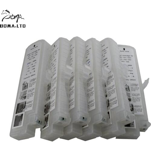 280ML EmptyPFi102 Refillable Ink Cartridge For Canon PFI-102 iPF600 iPF700 iPF610 iPF605 iPF710 iPF720 LP17 Printer