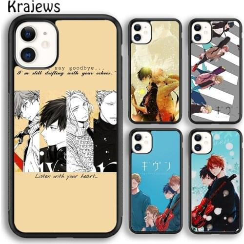 Krajews Anime Given Yaoi soft Phone Case Cover For iPhone 5s SE 2020 6s 7 8 plus X XS XR 11 12 mini pro max coque Shell