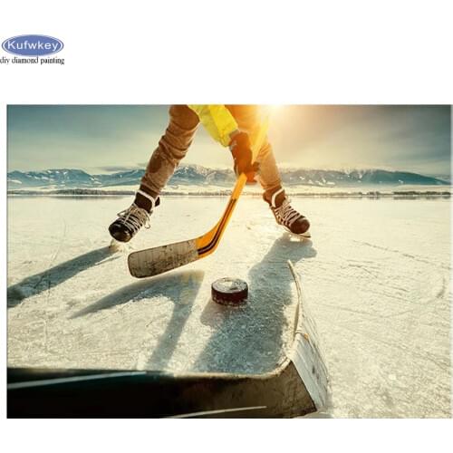 Ice Hockey Scenery DIY Diamond Painting Square Round Diamond mosaic cross stitch bead Embroidery kit 5D Corridor aisle decor