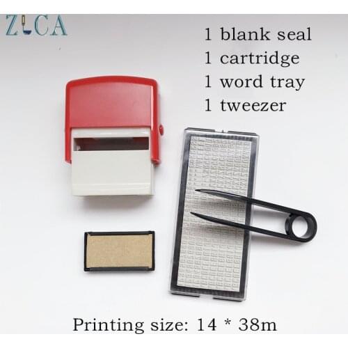 DIY Number Letter Stamp Set Self Inking Custom Personalised Business Name Number Address Printing Rubber Stamp + Tweezers Kit