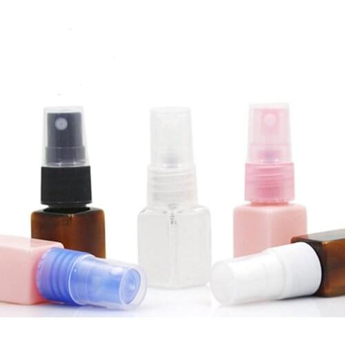 2017 New 500pcs 10ml High Quality Refillable Plastic Perfume Make Up Transparent Small Empty Spray Bottle