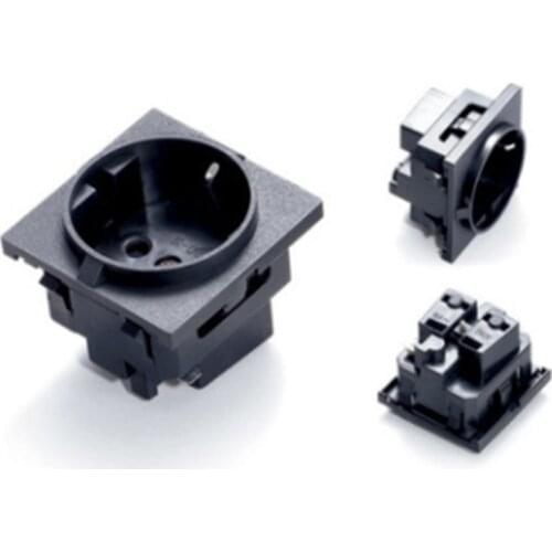 Wholesale 250v 16a germany AC PDU UPS EU power desktop outlet Embedded electrical Panel Receptacle AC socket