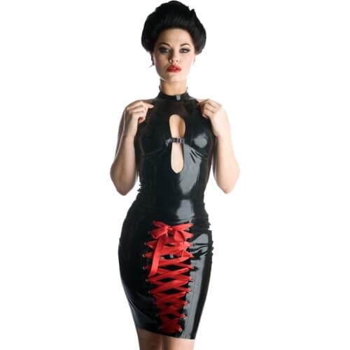 Wholesale Womens Black Wet Look Vinyl PVC Clubwear Dancer Dress Exotic Clubwear