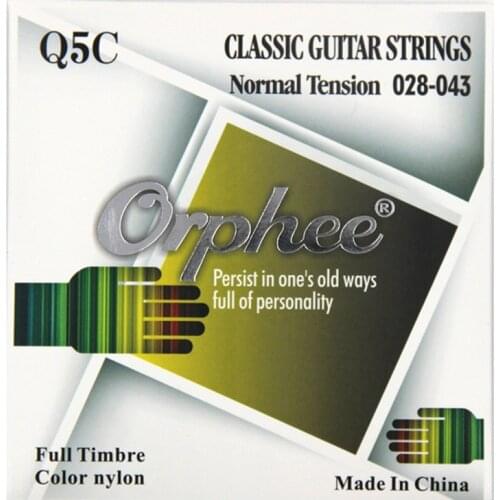 Orphee Q5C 028-043 Classical Guitar Strings Color Nylon and Silver Alloy Vacuum Packaging (028 032 040 030 035 043)