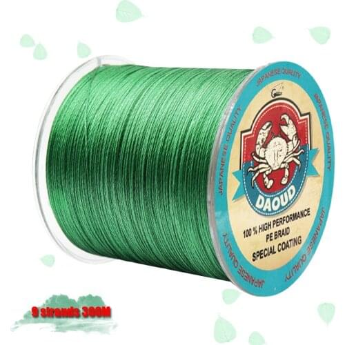 DAOUD 9 Strands 300M Braided Fishing Line PE Wire Multifilament Fishing Line Braided Wire 20LB To 200LB Ocean Rock Fshing