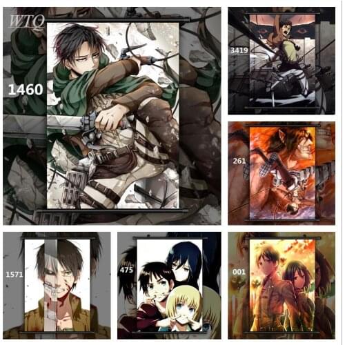 Attack on Titan Eren Jaeger Anime Posters Canvas Painting Wall Decor Posters Wall Art Picture for Living Room Decor Home Decor
