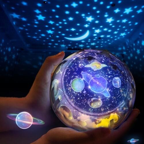 Starry sky projector Planet Magic Projector Toy Earth Universe LED Lamp Colorful Rotate Flashing Star Kids Baby Christmas Gift