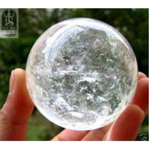 Ddh00434 RARE 100% NATURAL QUARTZ CRYSTAL SPHERE Ball 35-40MM + Stand