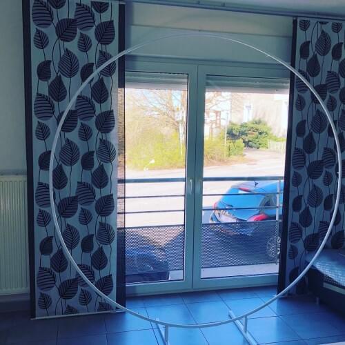 2M Wedding Wrought Iron Mariage Round Backdrop Arch Stand Birthday Party DIY Decoration Stage Circle Arch Outdoor Backdrop Frame