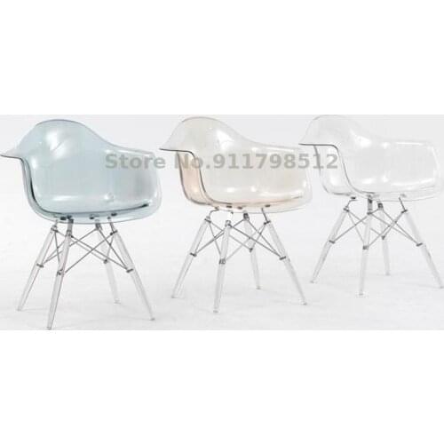 Chair net red dining chair home ins net red transparent backrest chair desk chair simple modern makeup stool