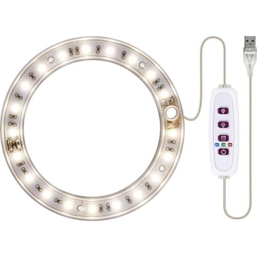 Single Angel Rings LED Grow Lamp DC5V USB Phytolamp Full Spectrum Plant Lamp Indoor Plant Seedling Succulents And Bloom Plant