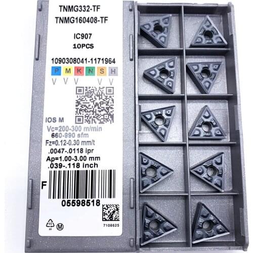 TNMG160408 TF IC907 / IC908 External Turning Tools Carbide insert TNMG 160408 Lathe cutter Tool Tokarnyy turning insert