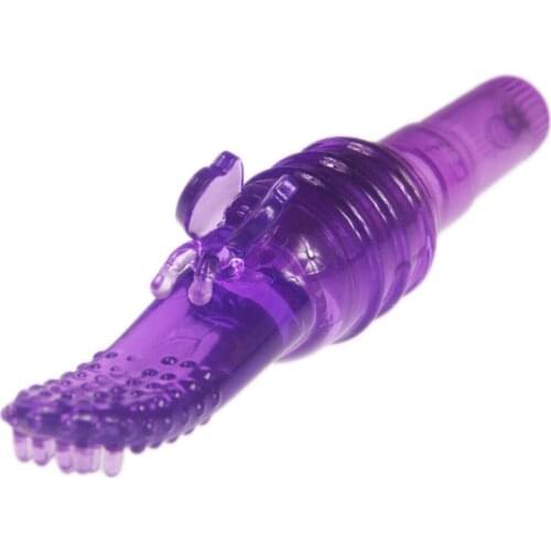 Triple dotted vibrator tongue Toys Stimulate Oral Licking G Spot Vibrators butterfly clitoris massager wand Sex Toys For Women