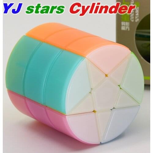 Magic cube YongJun colorful stars cylinder cube YJ column magic puzzles professional educational twist toys Jelly game cube