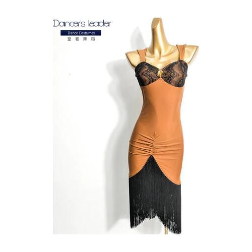 Latin dance skirt woman adult dress new suspenders tassel show dance costume rumba samba competition dance clothes