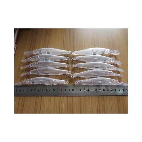 10pcs Unpainted Fishing Lure Body 5 Inch 9/16 OZ Minnow Blank lures JSE129