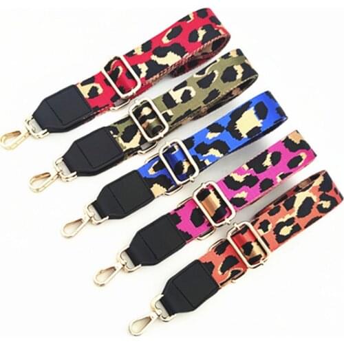 130Cm New Ladies Leopard Print Shoulder Straps Can Be Adjusted In Length Bag Belt
