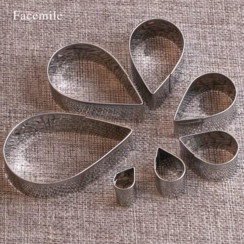 7pcs/set Stainless Steel Rose Petal Cake Cookie Cutter Mold Pastry Baking Mould Fondant Biscuit Cutter 52111
