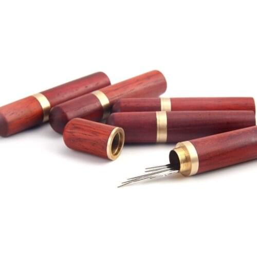 Handmade Leather Accessories Needle Storage Barrel Needle Storage Needles Storage Leather Carving Tools Storage Box Storage Tube