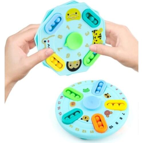 Antistress Spinner Bead Cube w/ Rotary Plate Portable Montessori Puzzle Decompression Toy Gyroscope Unisex Children Gift