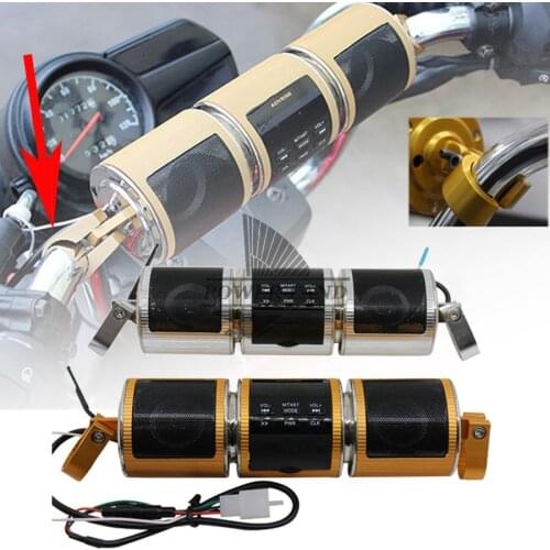 1set Motorcycle Motorbike Bluetooth Audio Sound System MP3 FM Radio Stereo Speakers Waterproof for Honda Yamaha Suzuki Harley