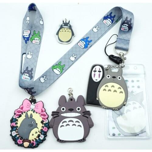 I107 Totoro Anime Cartoon Cute Lanyard Neck Straps ID Badge Holder Pendant Mobile Phone Keyring Charms Cosplay Keychain Gift