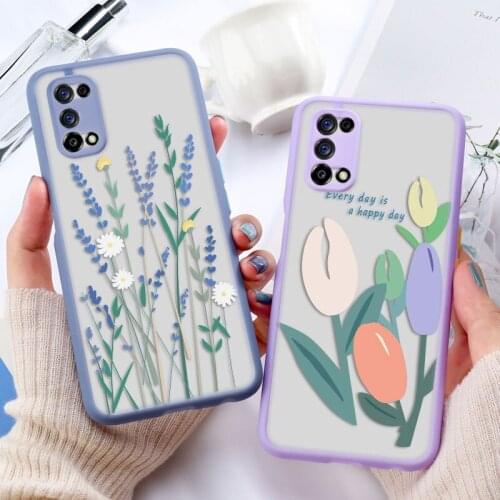 Realme X7 7 Pro Painted Case For Oppo Realme 5 5i 6i C3 6 7 V5 C12 C15 C11 7i C17 Cover A53 2020 A5 A72 A52 Camera Lens Bumper