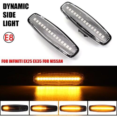 For Infiniti EX25 EX35 EX37 FX35 FX37 G25 G35 Q40 Q60 Q70 QX50 QX70 M25 M37 JX35 Dynamic Turn Signal Side Marker Indicator Light
