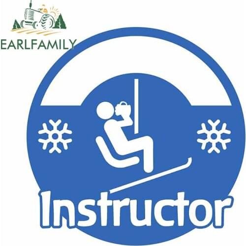 EARLFAMILY 13cm x 10cm for Apres Ski Instructor Car Sticker Windows Windshield Refrigerator Decoration Anime Graphics Decal