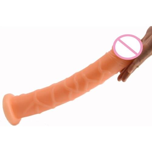 FAAK 13.2 Inch Long Dildo Suction Cup Realistic Dildo Large Stuffed Toys Erotic Penis Big Cock Sex Toys Masturbate Vagina BDSM