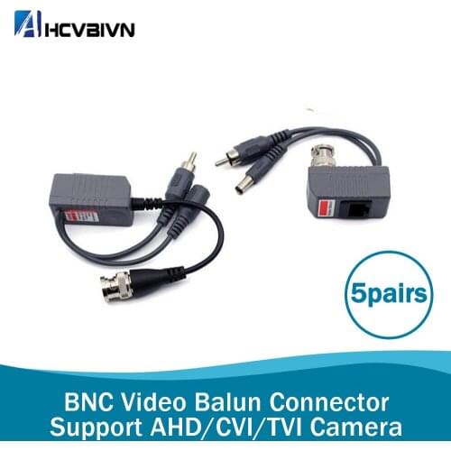 Hot UTP CCTV BNC video Balun power Passive Balun Rj45,POE Power Video Audio 3 in 1 Transceivers CCTV spare parts free shipping